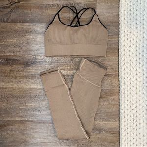 Good American Active Essentials Ribbed Set